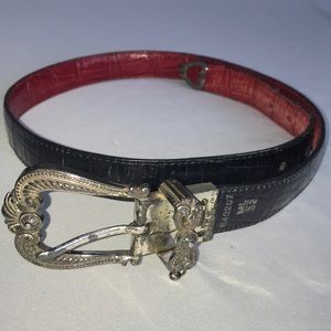 Vintage Reversible Western Genuine Leather Belt